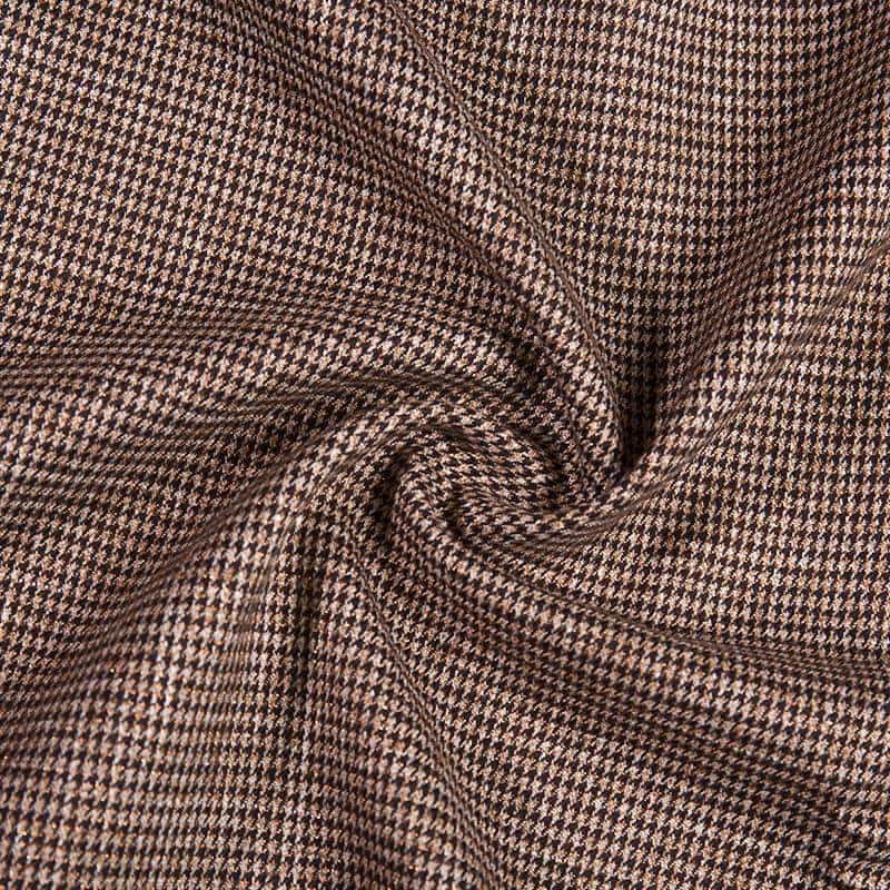 FX54372 خيوط مصبوغة تخصيص Houndstooth تصميم Poly Rayon SPANDEX المنسوجة للبدلة والزي الرسمي