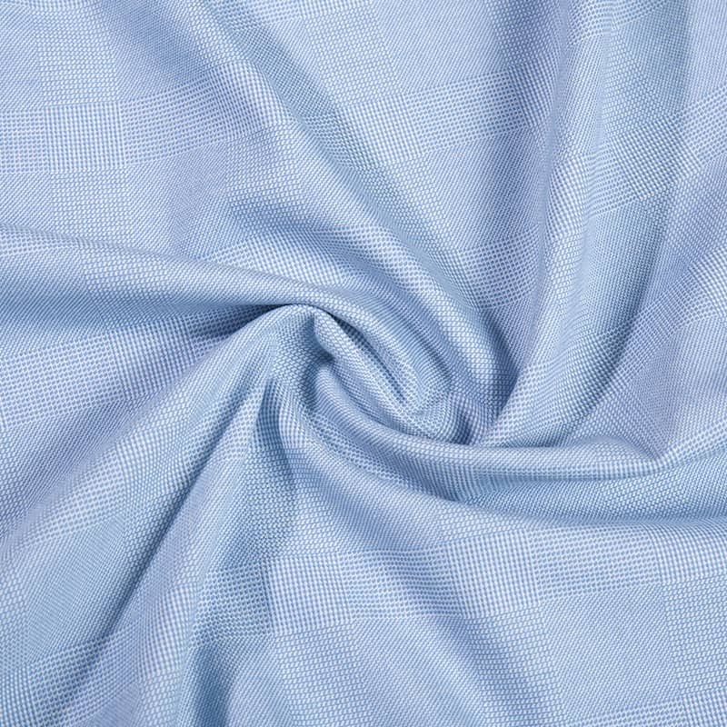 FX55682 Fashion Tr Poly Viscose مع نسيج فحص غزل دنة مصبوغ للزي المدرسي